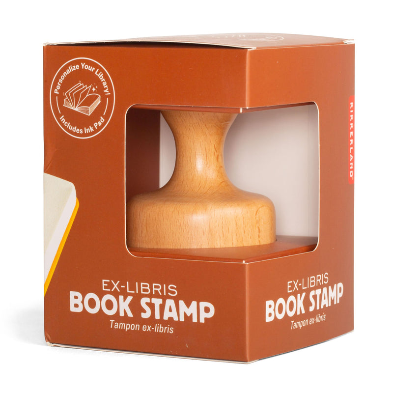 Kikkerland - Ex-Libris Book Stamp - Stamp Diameter: 2.25 Inches, Ink Pad Diameter: 3.25 Inches, Ink Pad Height: 0.75 Inc