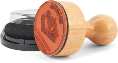Kikkerland - Ex-Libris Book Stamp - Stamp Diameter: 2.25 Inches, Ink Pad Diameter: 3.25 Inches, Ink Pad Height: 0.75 Inc