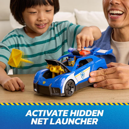 Paw Patrol: Search & Rescue, Chase Launch “N’ Rescue Cruiser with Figure and 2 Projectiles, Lights, Sounds, and Hidden Launcher, Kids Toys for Boys and Girls Ages 3 and up