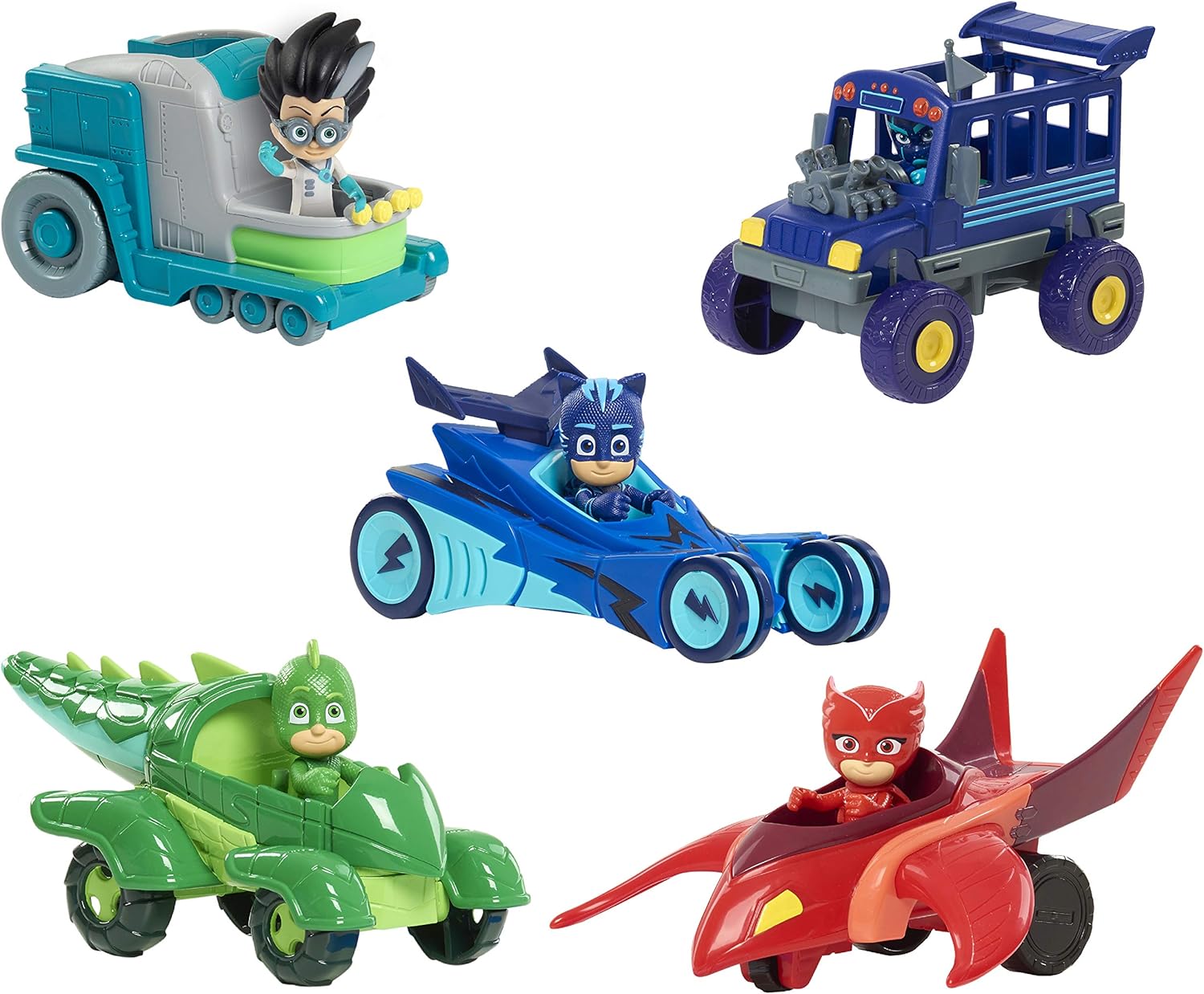 PJ Masks Gekko & Gekko Mobile, 2-delige gelede actiefiguur en voertuigset, groen, door Just Play