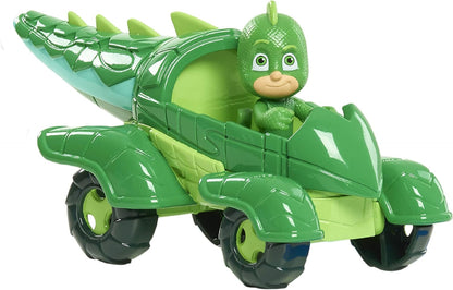 PJ Masks Gekko & Gekko Mobile, 2-delige gelede actiefiguur en voertuigset, groen, door Just Play