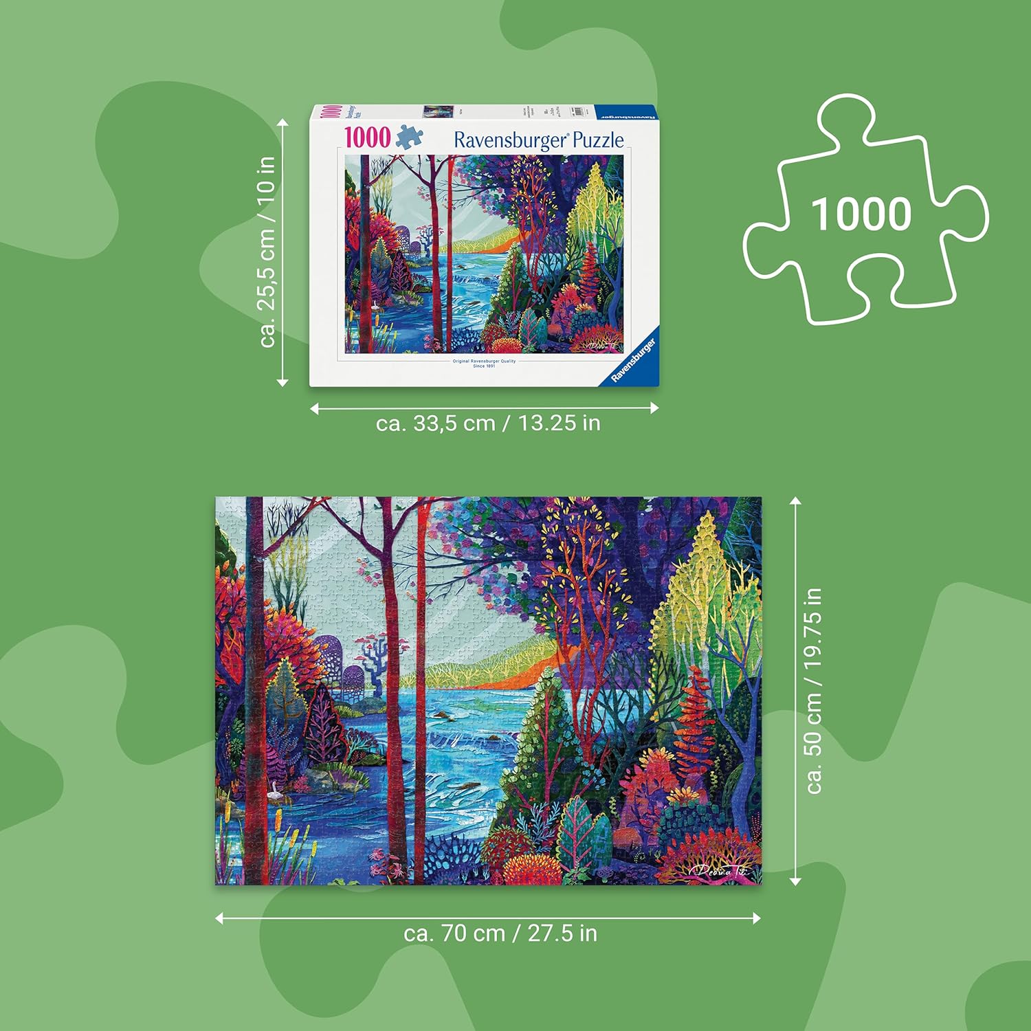 Ravensburger Indigo Forest 1000 Piece Jigsaw Puzzles for Adults and Kids Age 12 Years Up