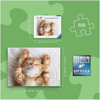 Ravensburger - Puppies Collection: Dreamy Kitty 500 Pieces | Puzzle 500 Pieces Adults | Adult Puzzles | Measures 49x36cm | Gift Ideas