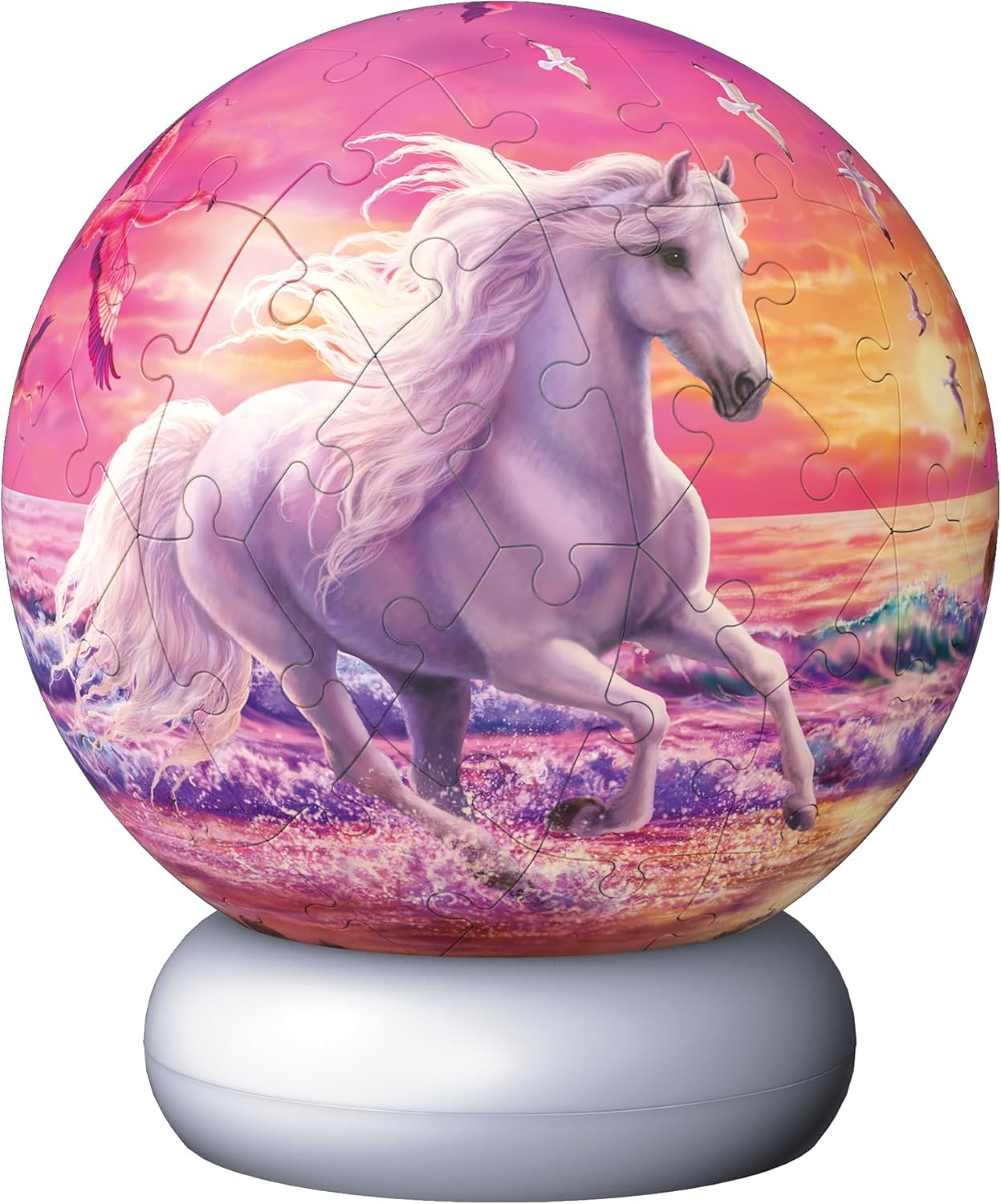 Ravensburger - Ravensburger 3D Puzzel Nachtlamp Paarden op het Strand - 73st.