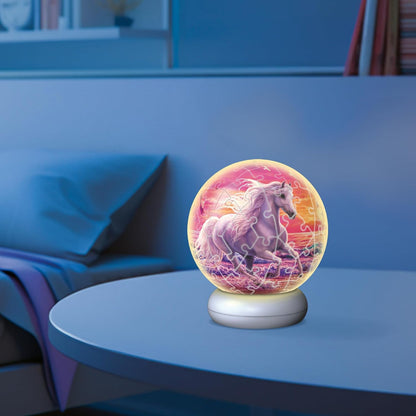 Ravensburger - Ravensburger 3D Puzzel Nachtlamp Paarden op het Strand - 73st.