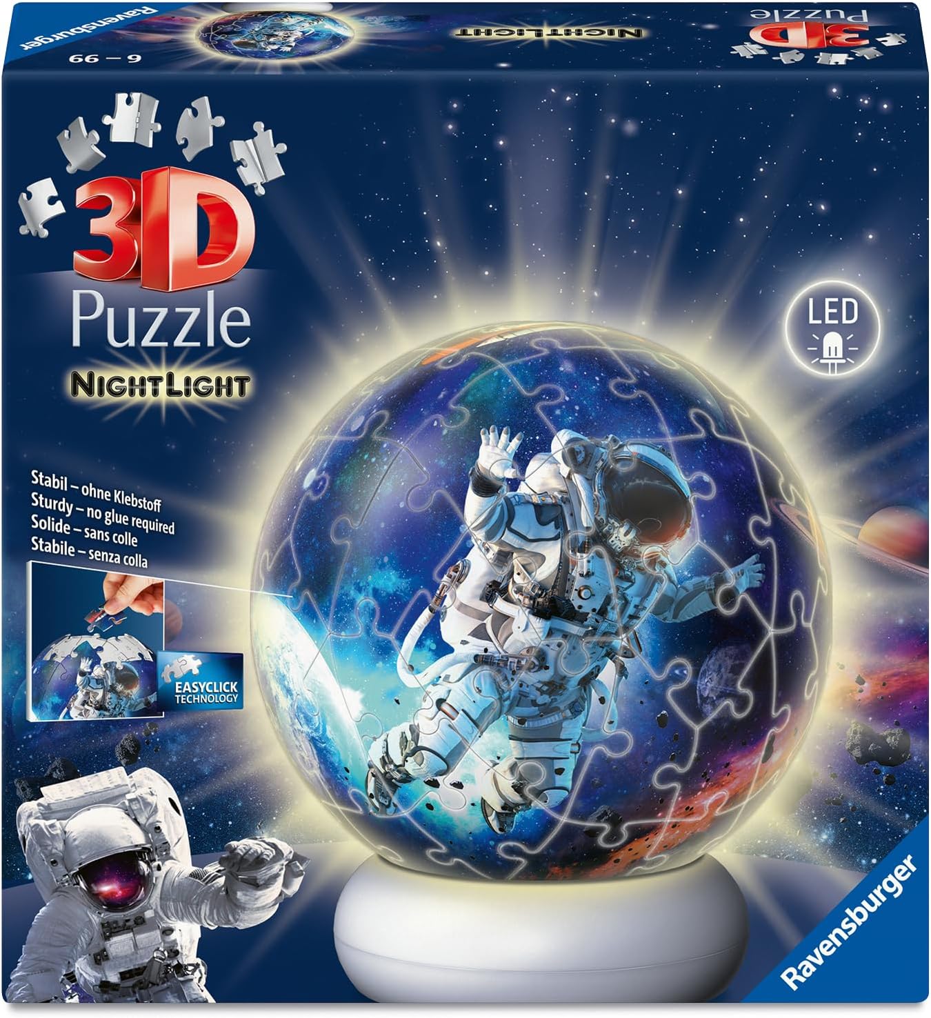 Ravensburger - 3D Puzzle NightLight Astronauts in Space