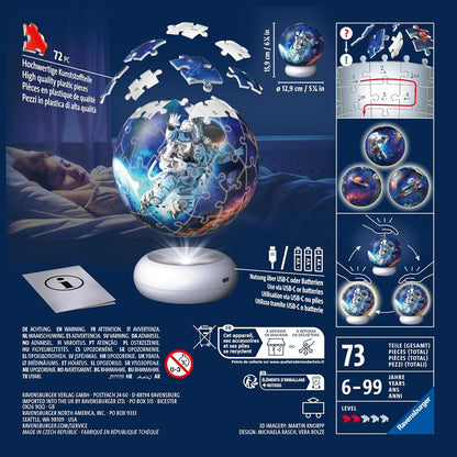 Ravensburger - 3D Puzzle NightLight Astronauts in Space