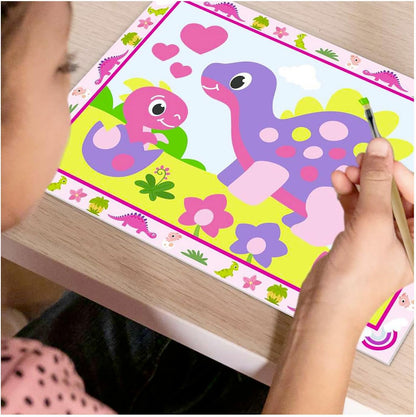 Ravensburger - Ravensburger CreArt Schilderen op Nummer - Kleurrijke Dino\`s