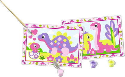 Ravensburger - Ravensburger CreArt Schilderen op Nummer - Kleurrijke Dino\`s