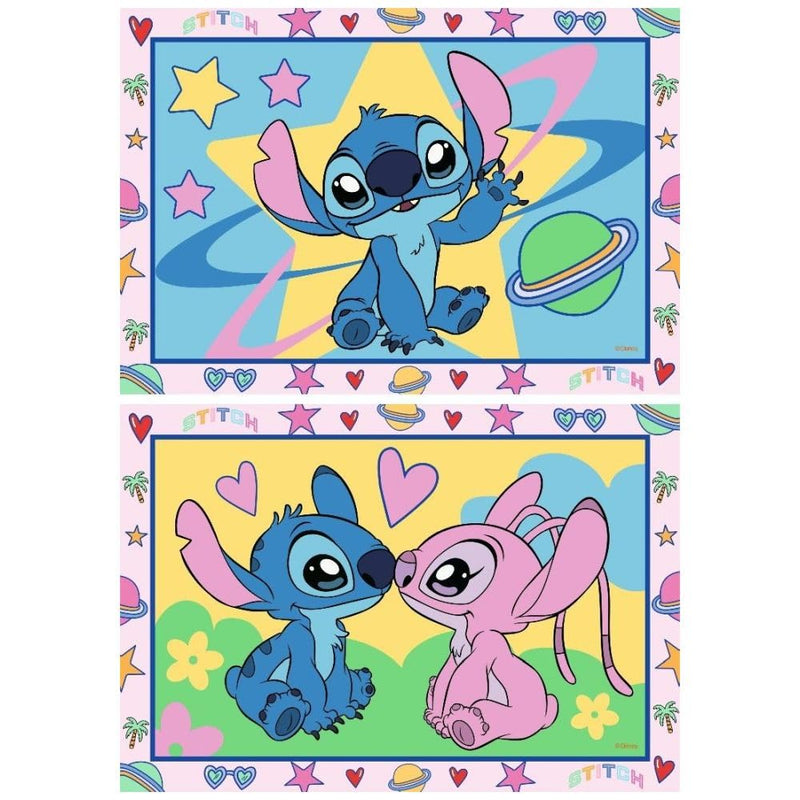 Ravensburger - CreArt Junior - 2 x Stitch & Angel | Paint by Numbers | Painting Kit | Measures 22 x 32 | Children's Games 5 Years | Gift Ideas | Child Gift 5 Years