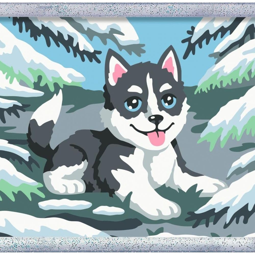 Ravensburger - Ravensburger CreArt Schilderen op Nummer - Ondeugende Husky