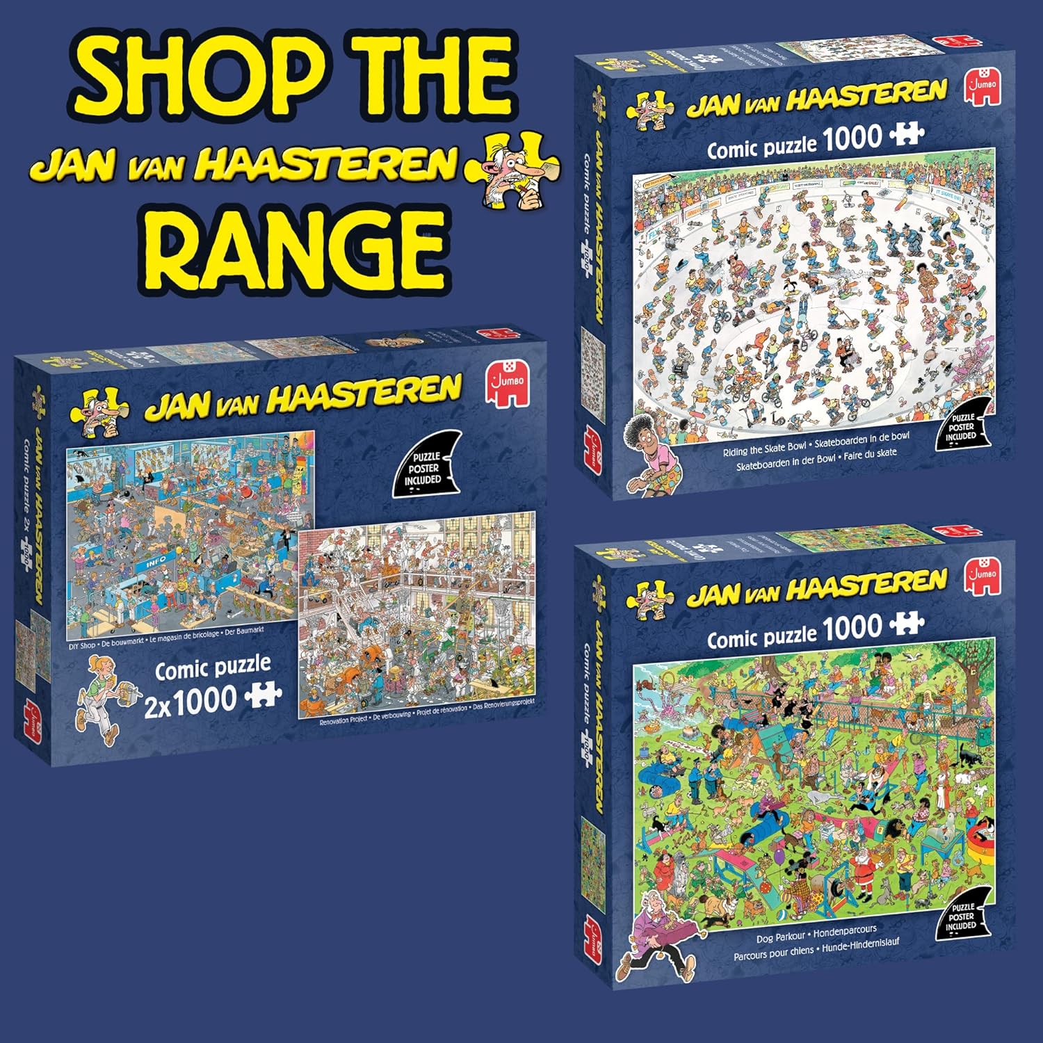 Jumbo - Jan van Haasteren Legpuzzel - Skateboarden In De Bowl - 1000st.