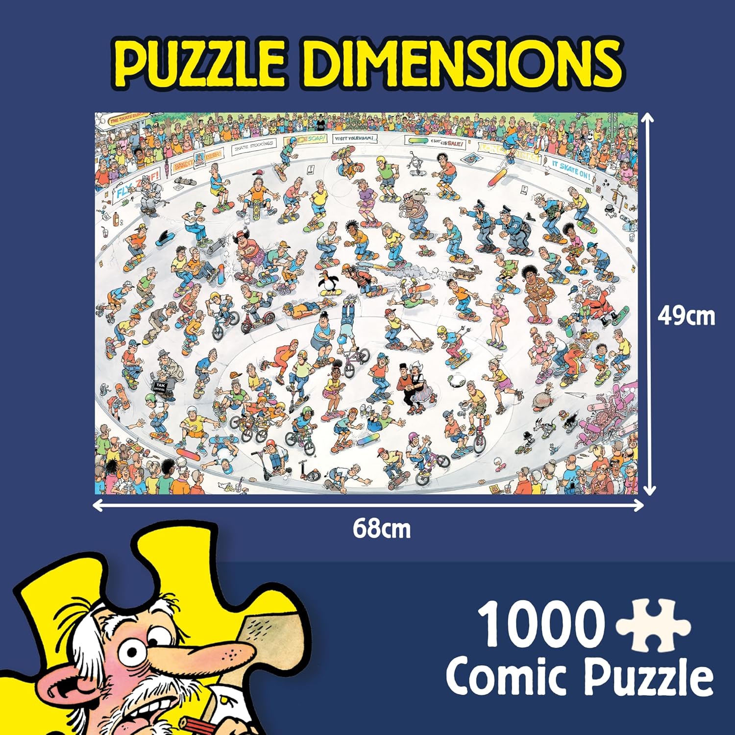 Jumbo - Jan van Haasteren Legpuzzel - Skateboarden In De Bowl - 1000st.