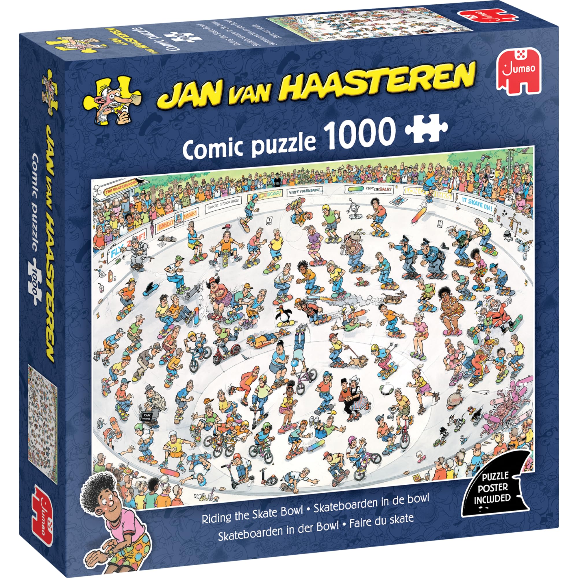 Jumbo - Jan van Haasteren Legpuzzel - Skateboarden In De Bowl - 1000st.