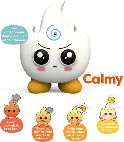 Jumbo Ik Leer Moodies Calmy – Elektronische & Sensorische Knuffel tegen Boosheid met Interactieve Vlam – Hulpmiddel voor Emotieregulatie bij Kinderen – Geleide Ademhaling en Ontspanning – Vanaf 3 Jaar
