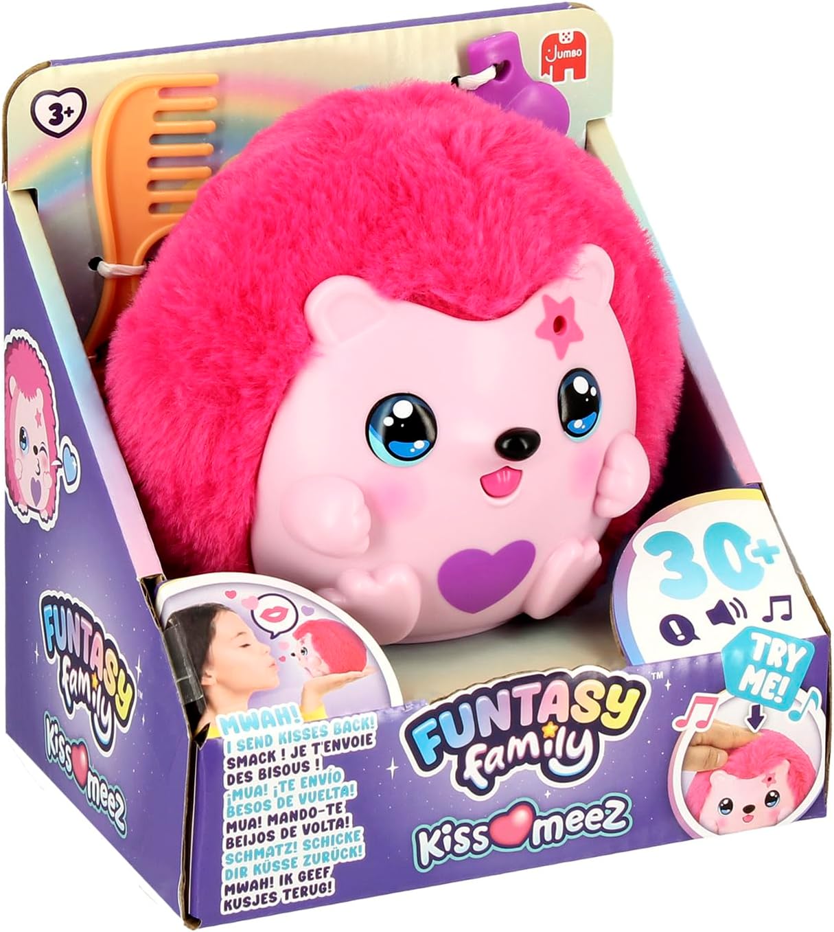 Jumbo - Jumbo Funtasy Family Kiss-Meez Egel - Interactieve Knuffel