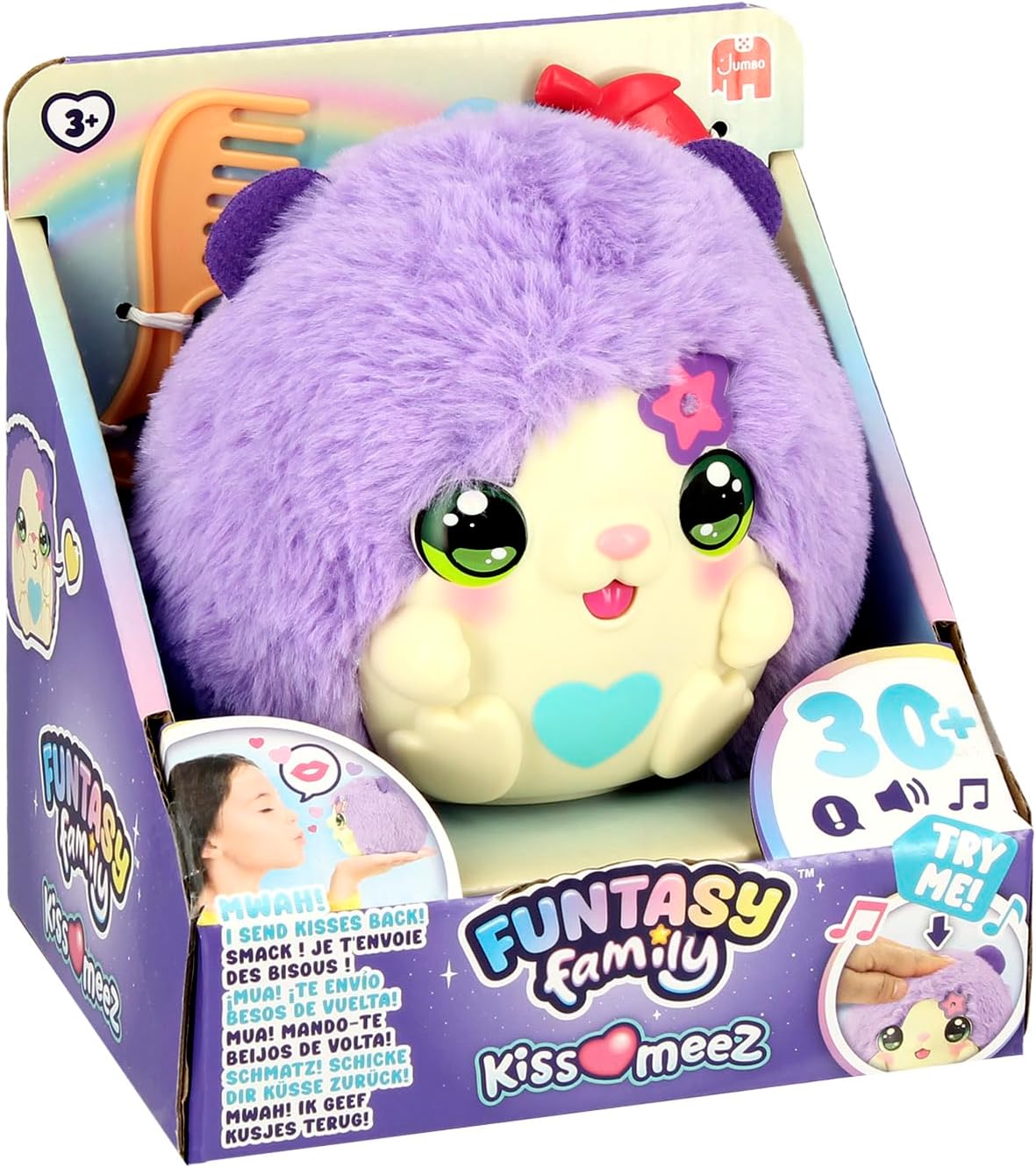 Jumbo - Jumbo Funtasy Family Kiss-Meez Hamster - Interactieve Knuffel