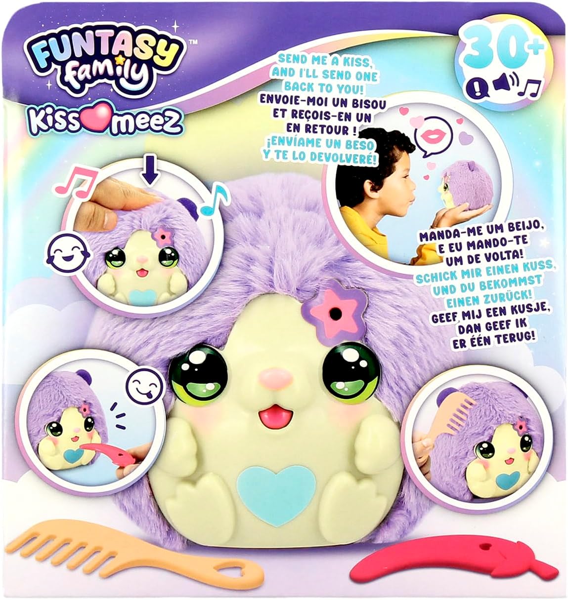 Jumbo - Jumbo Funtasy Family Kiss-Meez Hamster - Interactieve Knuffel