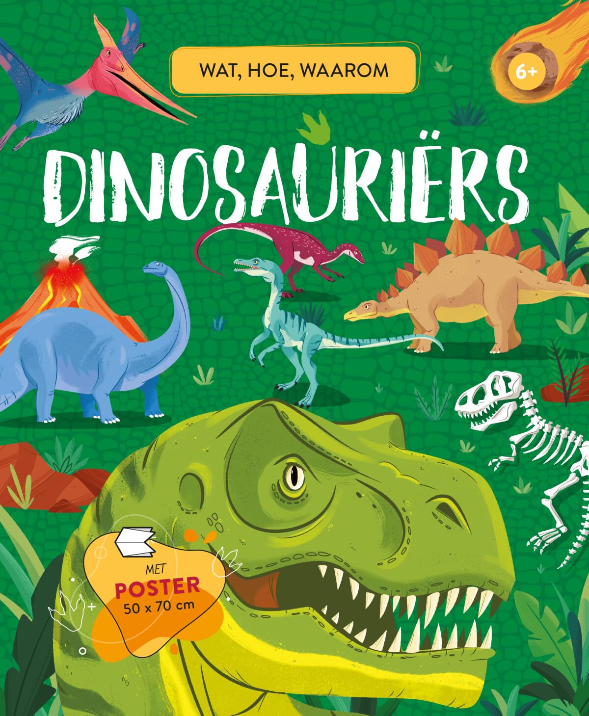 Dinosauriërs - Wat, hoe, waarom: Met poster 50 x 70 cm