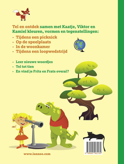 Kaatje telt, kleurt en ontdekt: Een kijk- en zoekboek met aanwijsplaten