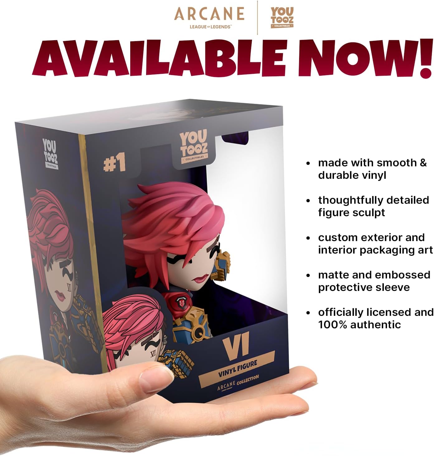 Youtooz Arcane Vi - Figura in vinile da 9,7 cm, stilizzata
