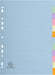 Exacompta Forever 1612E A4 12 Part Plain Dividers - Multi-Coloured (1 Pack of 12