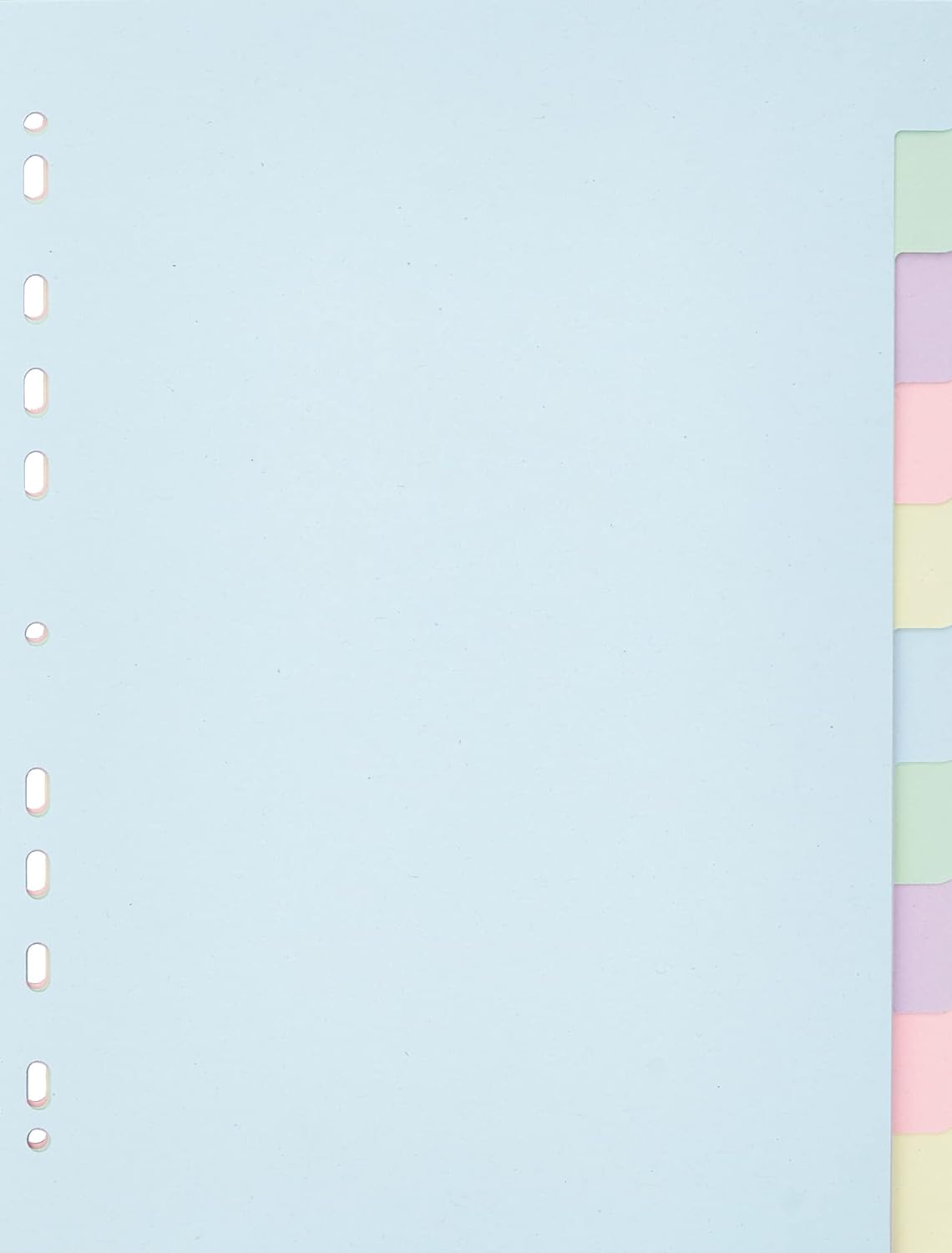 Exacompta - Ref 1610E - Forever Collection - 10-Part Plain Dividers, Suitable for A4 Documents, 100% Recycled 170gsm Card, Pre-Punched - Assorted Pastel Colours