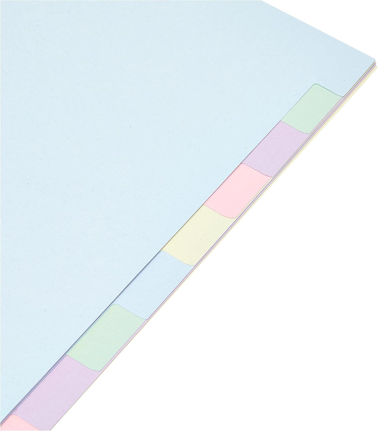 Exacompta - Ref 1610E - Forever Collection - 10-Part Plain Dividers, Suitable for A4 Documents, 100% Recycled 170gsm Card, Pre-Punched - Assorted Pastel Colours