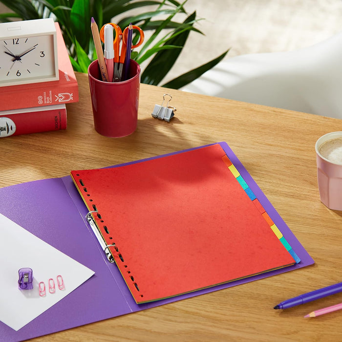 Exacompta - Ref 2110E - Forever Collection - 100% Recycled Dividers - Suitable for A4+ Documents, 220gsm 100% Recycled Card, 10 Position - Multicoloured (Pack of 2