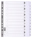 Exacompta - Ref MWD1-12Z-EW - Mylar Printed Indices - For Use With A4+ Documents, Pre-Punched, 160gsm White Card with Reinforced Plastic Tabs, FSC-Certified - 12-Part Dividers (1-12
