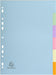 Exacompta - Ref 1606E - Forever Collection - 6-Part Plain Dividers, Suitable for A4 Documents, 100% Recycled 170gsm Card, Pre-Punched - Assorted Pastel Colours