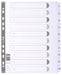Exacompta - Ref MWD1-10Z-EW - Mylar Printed Indices - For Use With A4+ Documents, Pre-Punched, 160gsm White Card with Reinforced Plastic Tabs, FSC-Certified - 10-Part Dividers (1-10