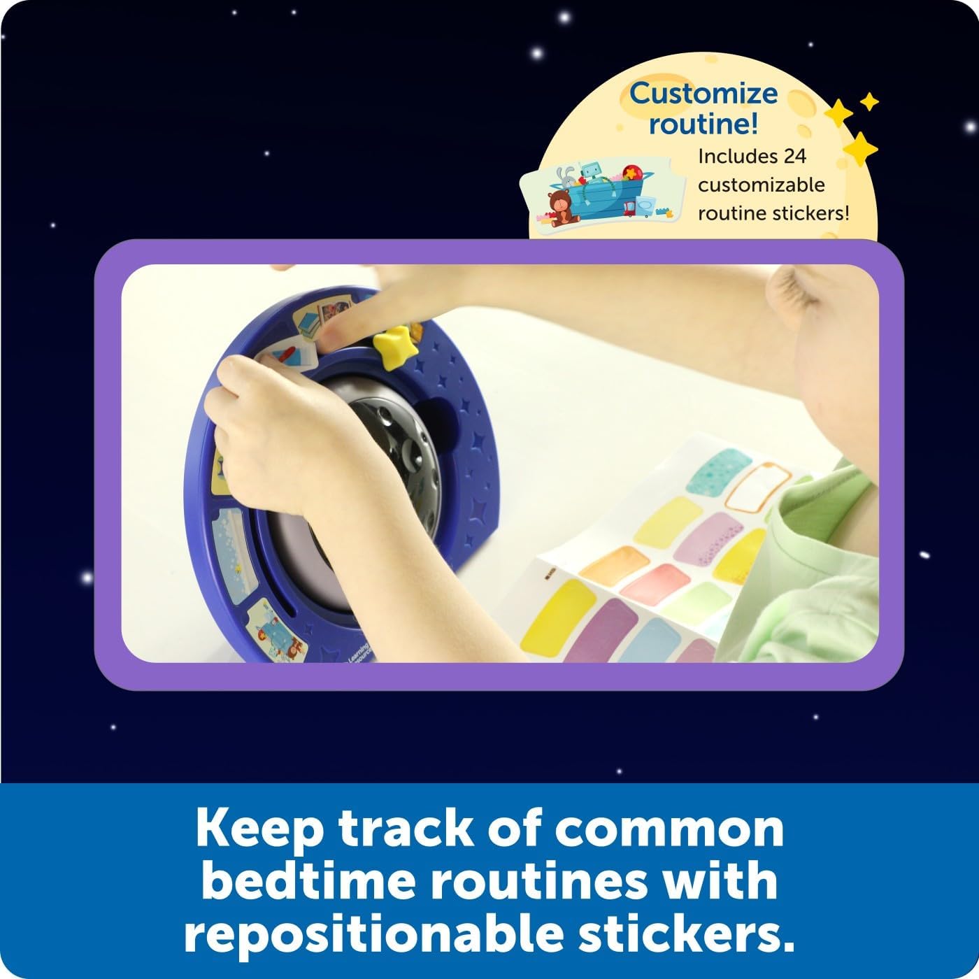 Learning Resources Bedtime Routines Visual Timer for Kids, Childrens Night Light, Count Down Clock, Customised Bedtime Clock, Ages 3+
