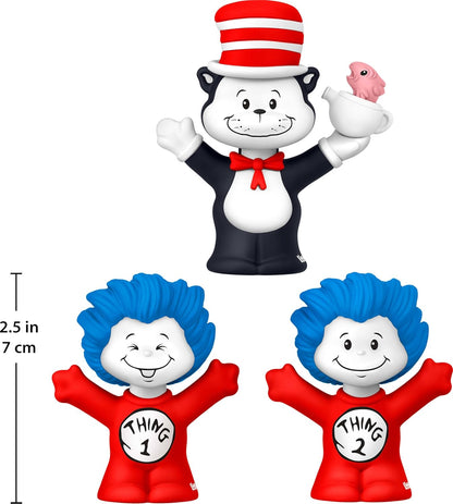 Fisher-Price Little People Collector Dr. Seuss The Cat in The Hat Book Special Edition Set for Fans, 3 Figures in a Display Package