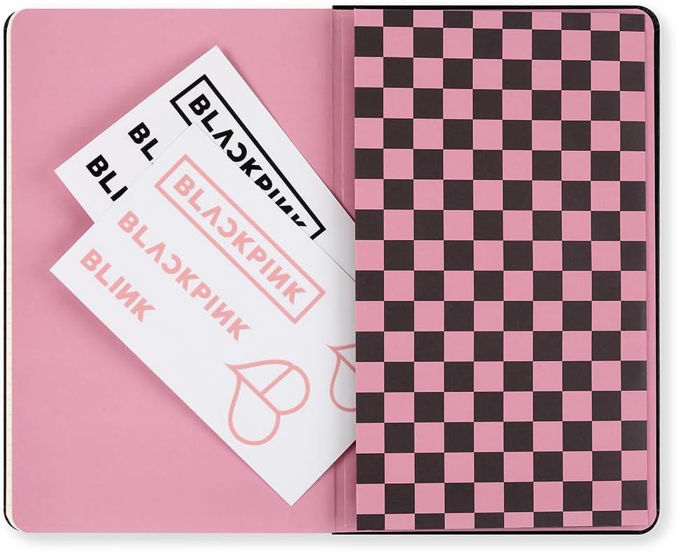 Moleskine x BLACKPINK Ruled Notebook Album Square Two, Hardcover and Elastic Closure, With PINK Bookmark, Large Size 13 x 21 cm