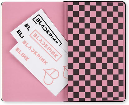 Moleskine x BLACKPINK Ruled Notebook Album Square Two, Hardcover and Elastic Closure, With PINK Bookmark, Large Size 13 x 21 cm