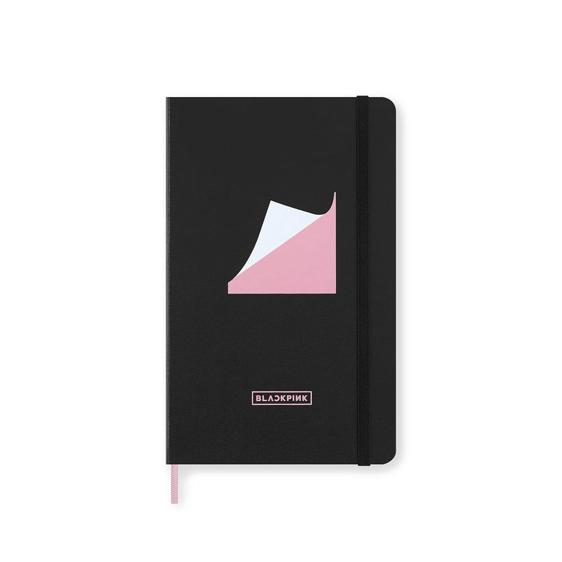 Moleskine x BLACKPINK Ruled Notebook Album Square Two, Hardcover and Elastic Closure, With PINK Bookmark, Large Size 13 x 21 cm