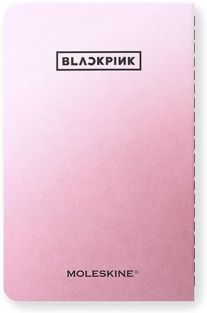 Moleskine x BLACKPINK Set of 4 Cahier Journal Album Square Two, Notebooks with Blank Pages, Flexible Cardboard Covers and 16 Detachable Sheets, Pocket Size 9 x 14 cm