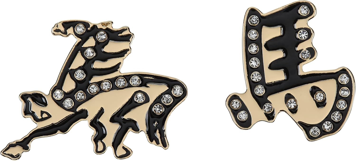 Moleskine Year of the Horse Pin – Black Pin Set with Gold Finish for Notebooks and Planners, Decorative Accessories and Gift Idea