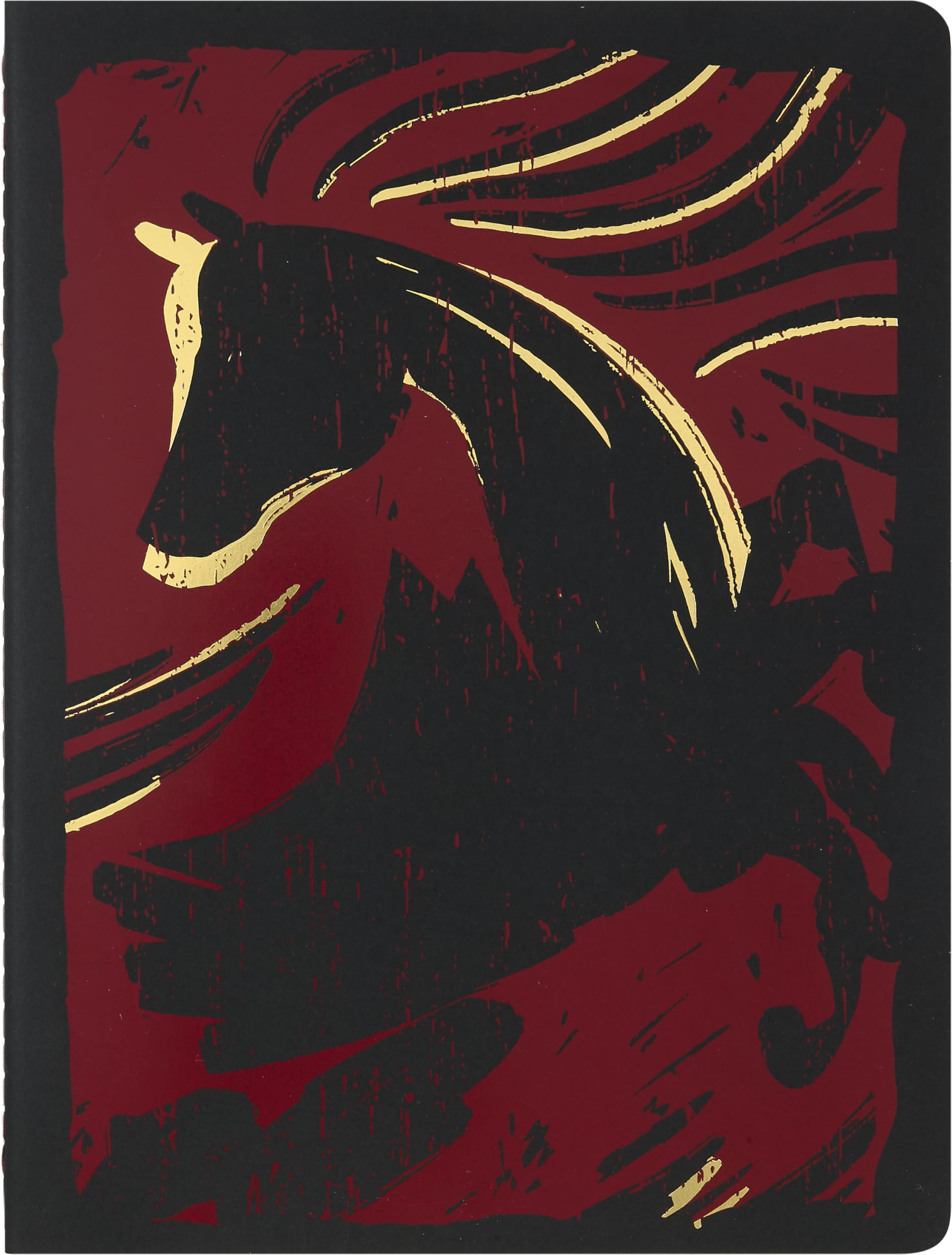 Moleskine Cahier Journal Year of the Horse – Ruled Notebook with Cardboard Cover and 16 Detachable Sheets, XL Size 19 x 25 cm