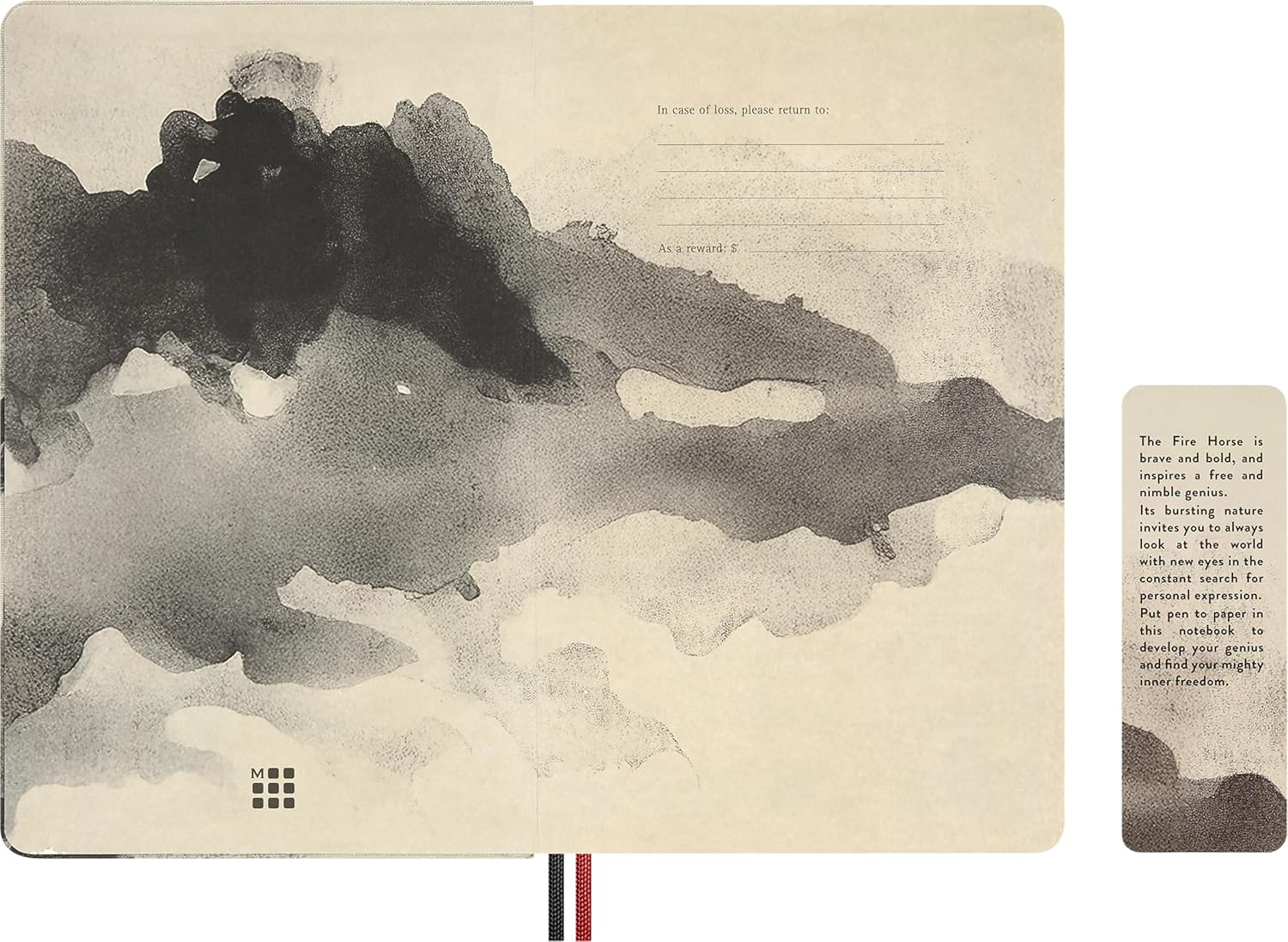 Moleskine Ruled Notebook Year of the Horse – Hard Cover with Heat-Sensitive Coating, Elastic Closure and Matching Bookmark, Large Size 13 x 21 cm