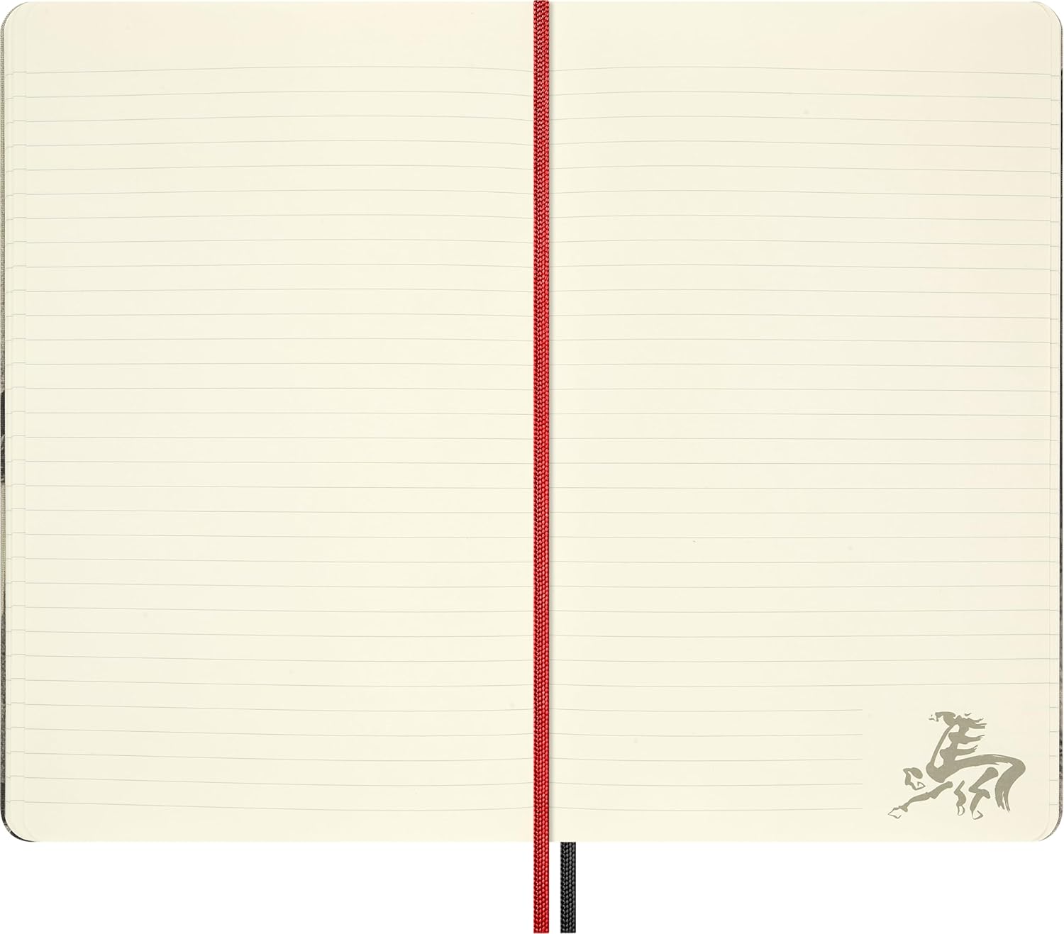 Moleskine Ruled Notebook Year of the Horse – Hard Cover with Heat-Sensitive Coating, Elastic Closure and Matching Bookmark, Large Size 13 x 21 cm