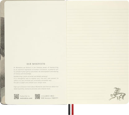 Moleskine Ruled Notebook Year of the Horse – Hard Cover with Heat-Sensitive Coating, Elastic Closure and Matching Bookmark, Large Size 13 x 21 cm
