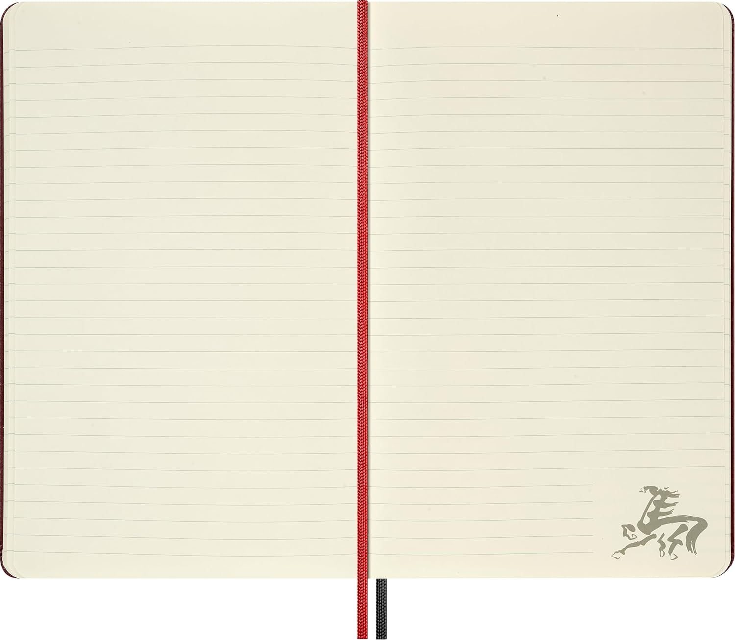 Moleskine Ruled Notebook Year of the Horse – Hard Cover, Elastic Closure and Matching Bookmark, Large Size 13 x 21 cm