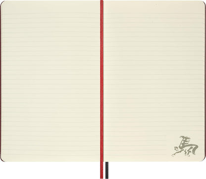 Moleskine Ruled Notebook Year of the Horse – Hard Cover, Elastic Closure and Matching Bookmark, Large Size 13 x 21 cm