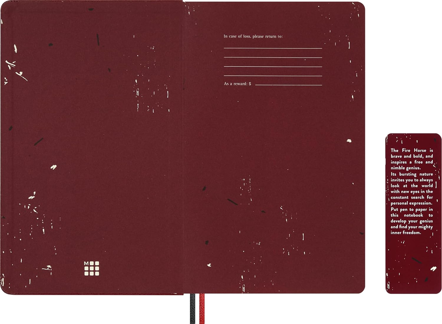 Moleskine Ruled Notebook Year of the Horse – Hard Cover, Elastic Closure and Matching Bookmark, Large Size 13 x 21 cm