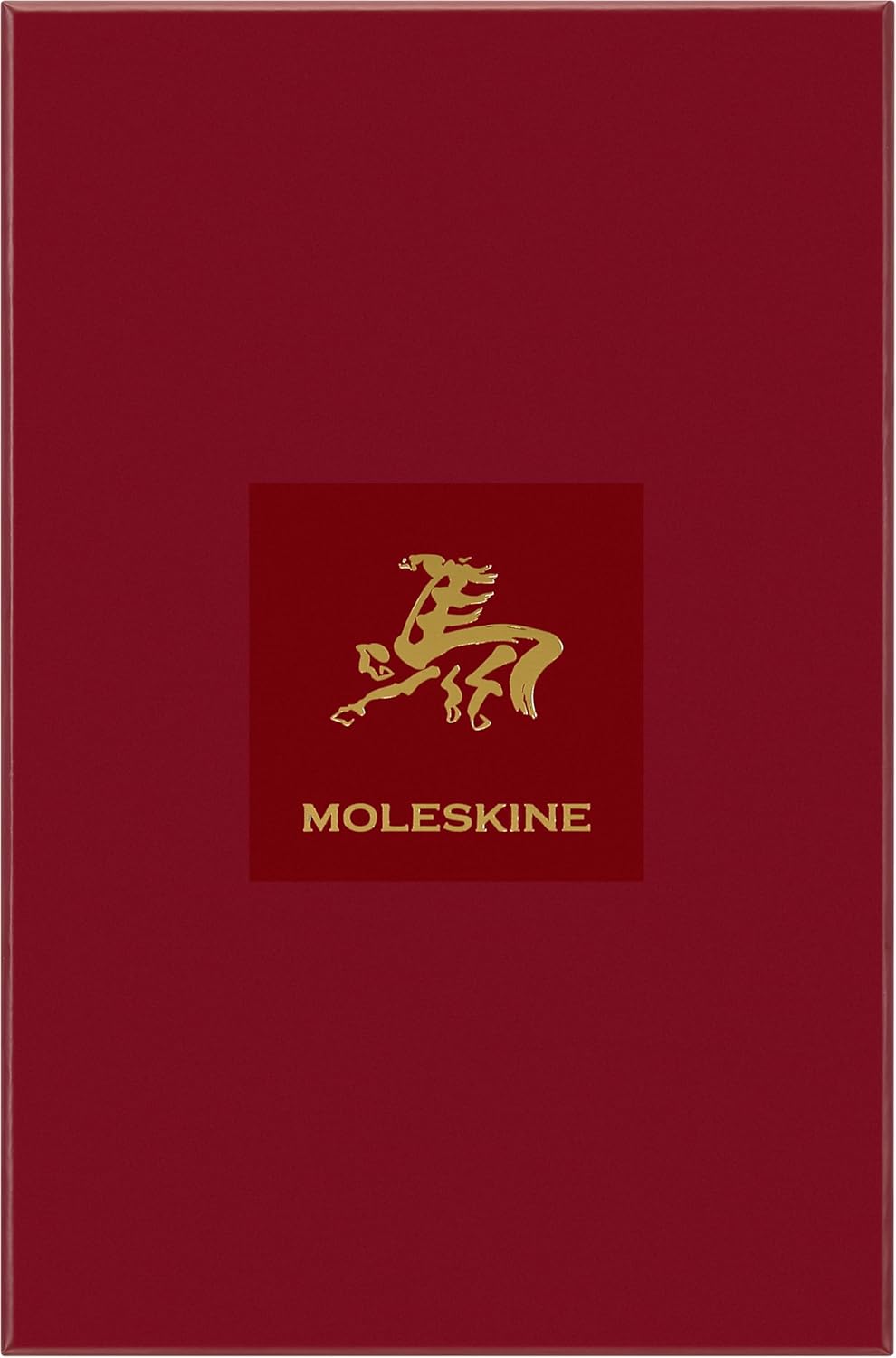 Moleskine Ruled Notebook Year of the Horse – Hard Cover Certified VEGEA® in Red, Large Size 13 x 21 cm, with Reusable Gift Box