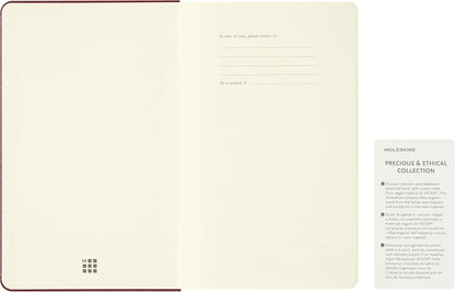 Moleskine Ruled Notebook Year of the Horse – Hard Cover Certified VEGEA® in Red, Large Size 13 x 21 cm, with Reusable Gift Box