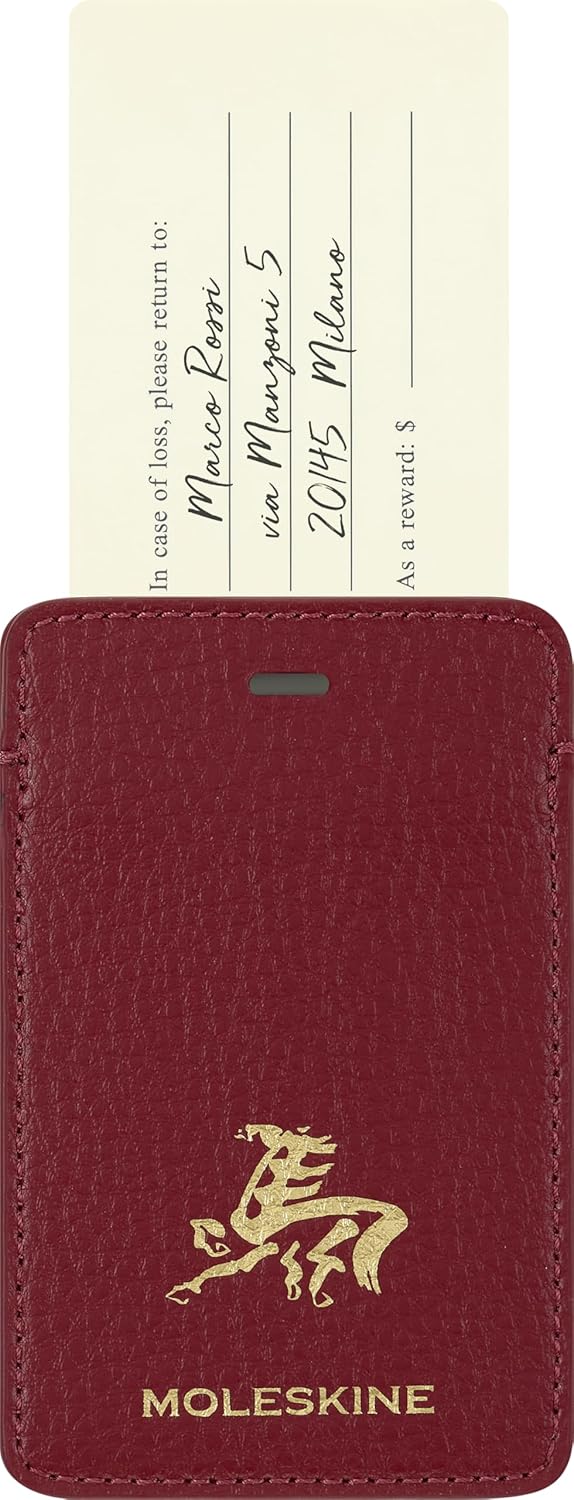 Moleskine Limited Edition Year of the Horse 2026 Luggage Tag, Autumn Red
