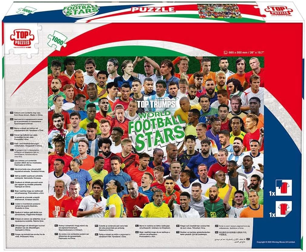 World Football Stars 1000 Piece Jigsaw Puzzle (New